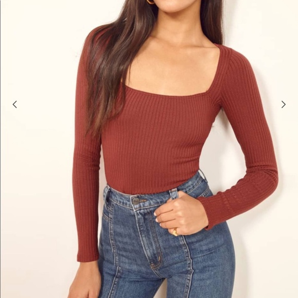 Reformation Jeans long sleeve Bethany top L